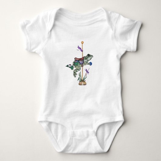 Carousel Frog Baby Strampler (Vorderseite)