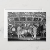 Carousel für Kinder, 1925 Postkarte (Vorne/Hinten)