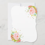 Carousel Geburtstag Einladung Floral Pink Minze Go (Rückseite)