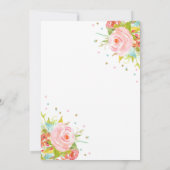 Carousel Geburtstag Einladung Floral Pink Minze Go (Rückseite)