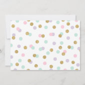 Carousel Geburtstag Einladung Floral Pink Minze Go (Rückseite)