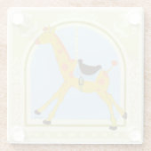Carousel Giraffe von June Erica Vess Glasuntersetzer (Rückseite)