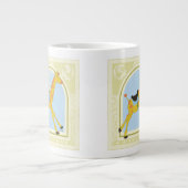 Carousel Giraffe von June Erica Vess Jumbo-Tasse (Vorderseite)
