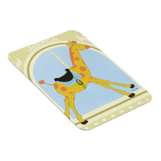 Carousel Giraffe von June Erica Vess Magnet (Rechte Seite)