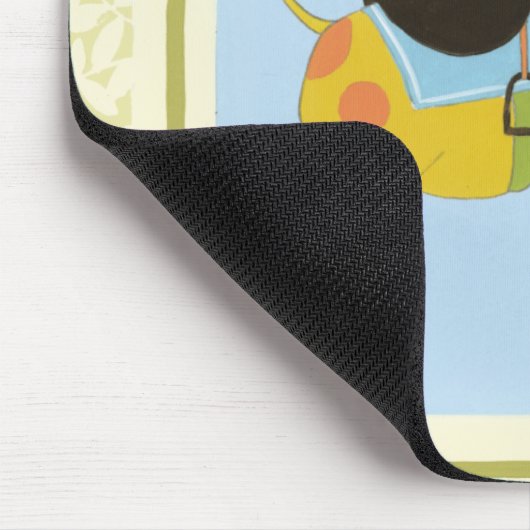 Carousel Giraffe von June Erica Vess Mousepad (Ecke)