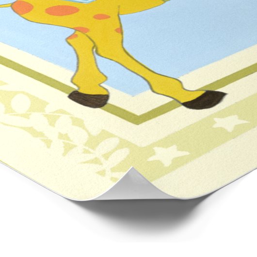 Carousel Giraffe von June Erica Vess Poster (Ecke)