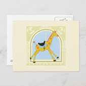 Carousel Giraffe von June Erica Vess Postkarte (Vorne/Hinten)