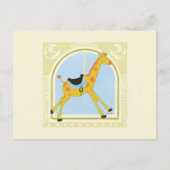 Carousel Giraffe von June Erica Vess Postkarte (Vorderseite)