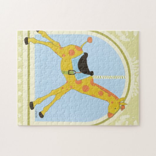 Carousel Giraffe von June Erica Vess Puzzle (Horizontal)