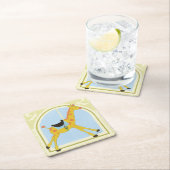 Carousel Giraffe von June Erica Vess Rechteckiger Pappuntersetzer (Vor Ort)