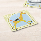 Carousel Giraffe von June Erica Vess Rechteckiger Pappuntersetzer (angewinkelt)