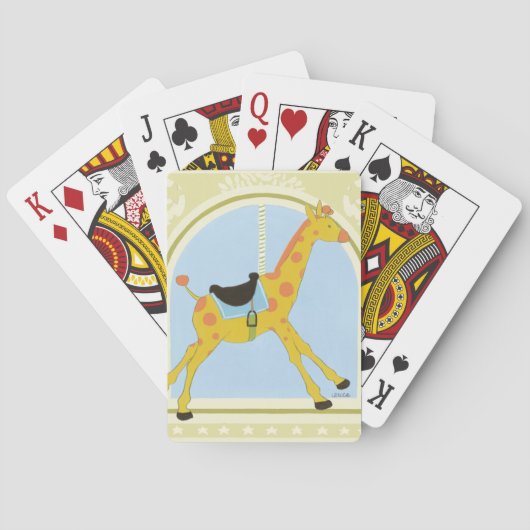 Carousel Giraffe von June Erica Vess Spielkarten (Rückseite)