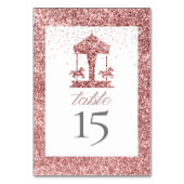 Carousel Glitzer Geburtstag Tischnummer (Vorderseite)