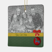 Carousel HorChristmas Holiday Foto Keramikornament (Links)