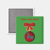 Carousel HorChristmas Holiday Magnet (Vorderseite/Rückseite)