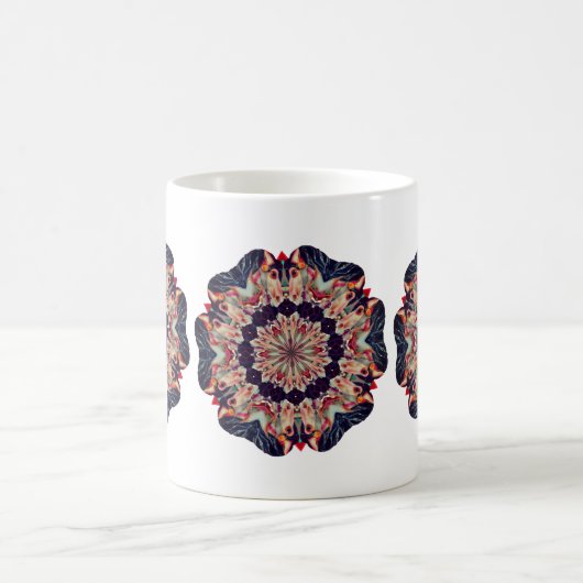 Carousel Horse Abstrakt Kaleidoskop Art Kaffeetasse (Mittel)