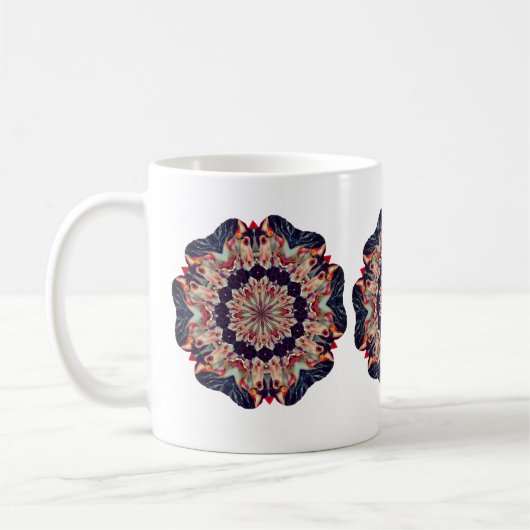 Carousel Horse Abstrakt Kaleidoskop Art Kaffeetasse (Links)