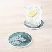 Carousel Horse Aquamarine Getränkeuntersetzer (Seite)