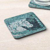 Carousel Horse Aquamarine Untersetzer (Linke Seite)