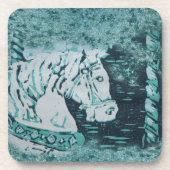 Carousel Horse Aquamarine Untersetzer (Vorderseite)