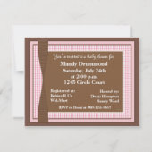 Carousel Horse Baby Girl Dusche Einladung (Rückseite)