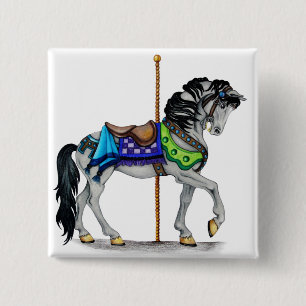Carousel Horse Button