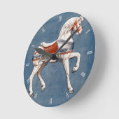 Carousel Horse by Henry Murphy Runde Wanduhr (Winkel)