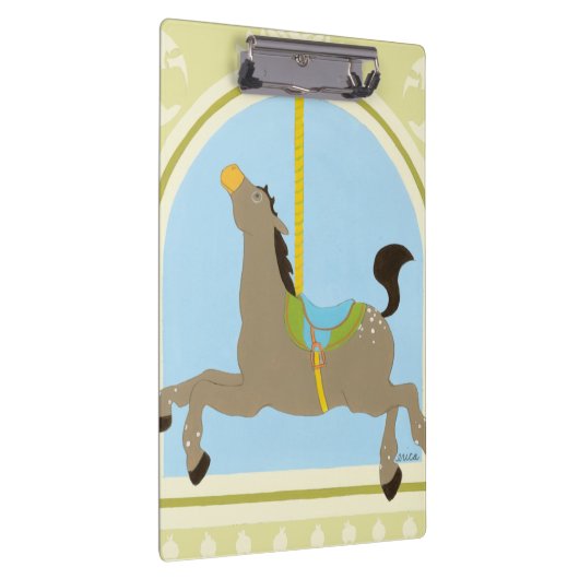 Carousel Horse by June Erica Vess Klemmbrett (Rechts)