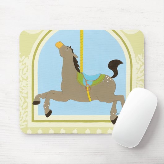 Carousel Horse by June Erica Vess Mousepad (Mit Mouse)