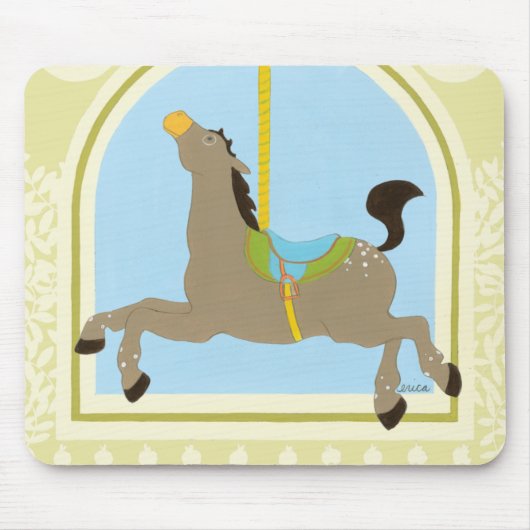 Carousel Horse by June Erica Vess Mousepad (Vorne)