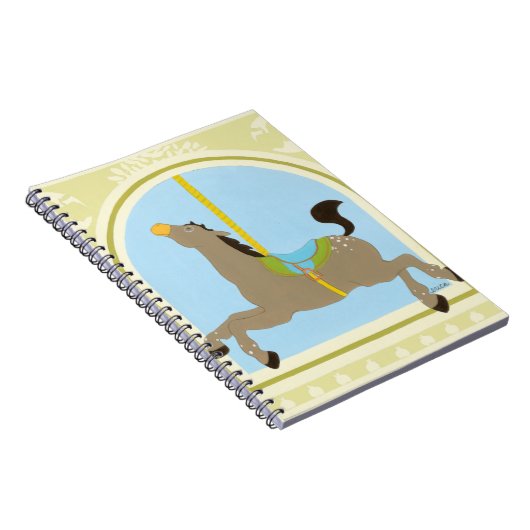 Carousel Horse by June Erica Vess Notizblock (Rechte Seite)