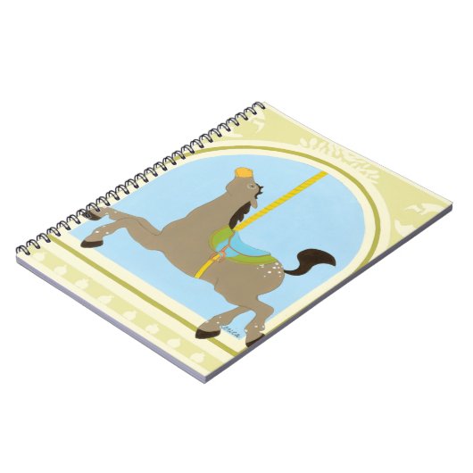 Carousel Horse by June Erica Vess Notizblock (Linke Seite)