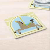 Carousel Horse by June Erica Vess Rechteckiger Pappuntersetzer (angewinkelt)