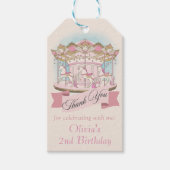 Carousel Horse Carnival Geburtstag Vielen Dank Geschenkanhänger (Vorderseite)