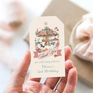 Carousel Horse Carnival Geburtstag Vielen Dank Geschenkanhänger