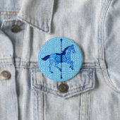 Carousel Horse - Cobalt und Sky Blue Button (Beispiel)