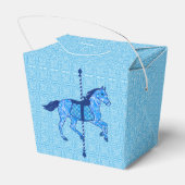 Carousel Horse - Cobalt und Sky Blue Geschenkschachtel (Rückseite)