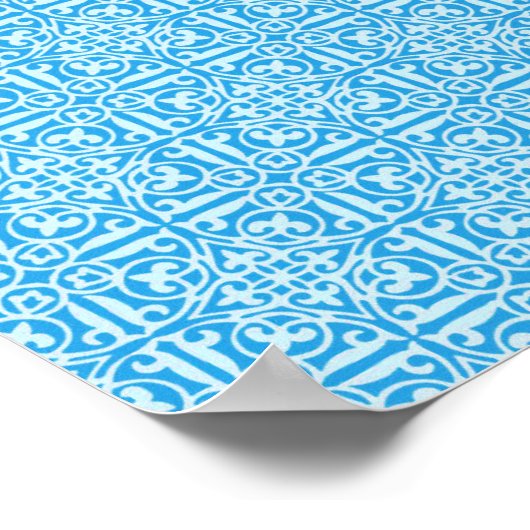 Carousel Horse - Cobalt und Sky Blue Poster (Ecke)