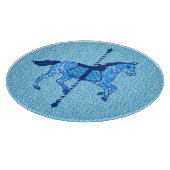 Carousel Horse - Cobalt und Sky Blue Schneidebrett (Ecke)