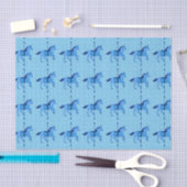 Carousel Horse - Cobalt und Sky Blue Seidenpapier (Handwerk)