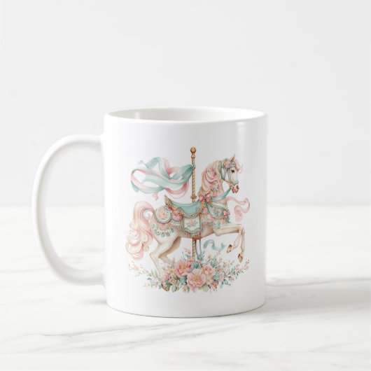Carousel Horse Coffee Mug Kaffeetasse (Links)