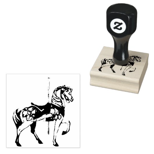 Carousel Horse Gummistempel (Stempel)