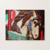 Carousel Horse Impressionist Malerei Puzzle (Horizontal)
