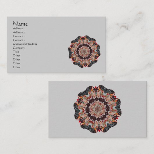 Carousel Horse Kaleidoscope Business Card Visitenkarte (Vorne/Hinten)