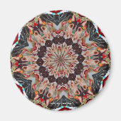 Carousel Horse Kaleidoscope Foto Magnet (Vorne)