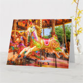 Carousel Horse Karte (Gelbe Blume)