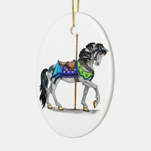 Carousel Horse Keramik Ornament (Links)