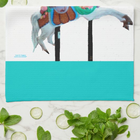"CAROUSEL HORSE PERSONALISIERT TOWEL" GESCHIRRTUCH (Gefaltet)