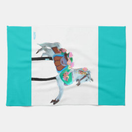 "CAROUSEL HORSE PERSONALISIERT TOWEL" GESCHIRRTUCH