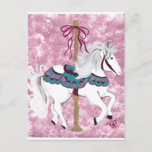 Carousel Horse Postkarte (Vorderseite)